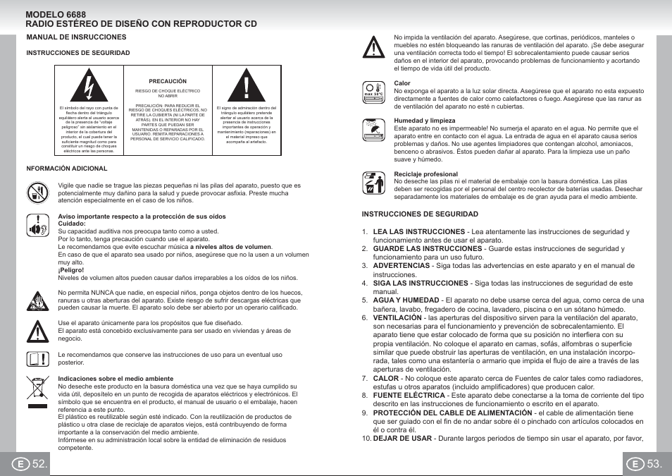 Elta_6688_im p052,53_e.pdf | Elta 6688 User Manual | Page 27 / 71