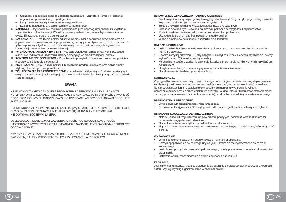 Elta_6688_im p074,75_pl.pdf | Elta 6688 User Manual | Page 38 / 71