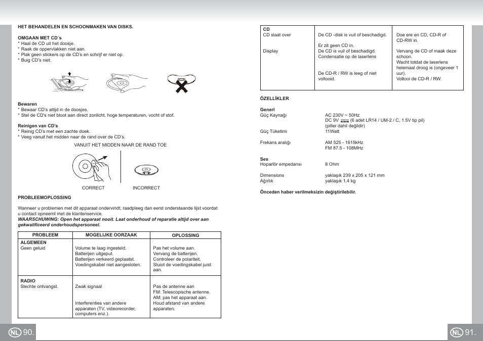 Elta_6688_im p090,91_nl.pdf | Elta 6688 User Manual | Page 46 / 71