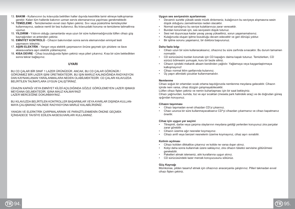 Elta_6688_im p094,95_tr.pdf | Elta 6688 User Manual | Page 48 / 71