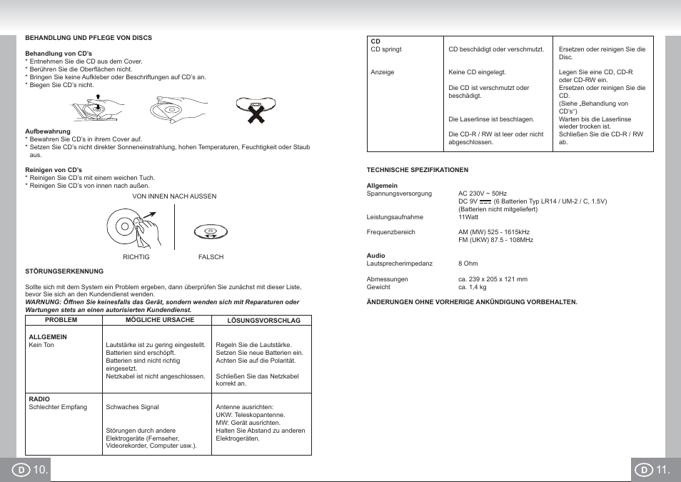 Elta_6688_im p010,11_d.pdf | Elta 6688 User Manual | Page 6 / 71