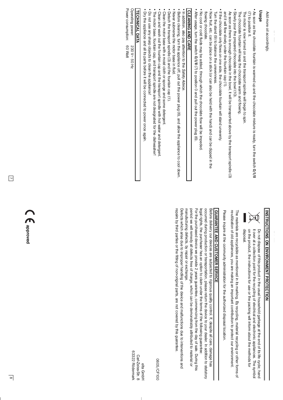 Elta CF100 User Manual | Page 5 / 23