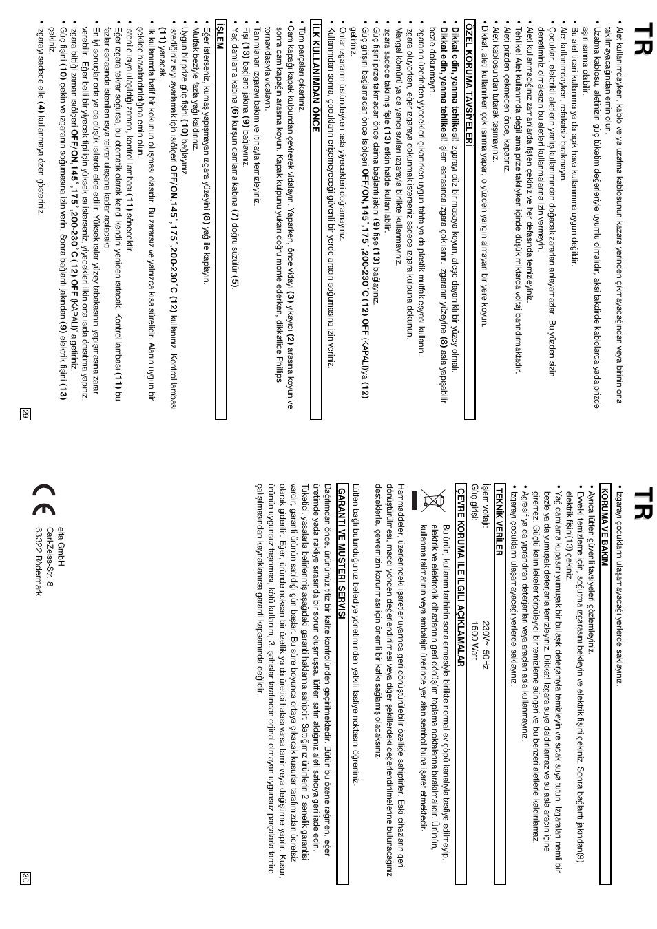 Elta Table Top Grill User Manual | Page 16 / 16