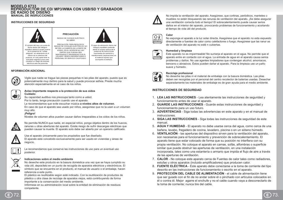 Elta 6733_im p072,73_e.pdf | Elta 6733 User Manual | Page 37 / 99