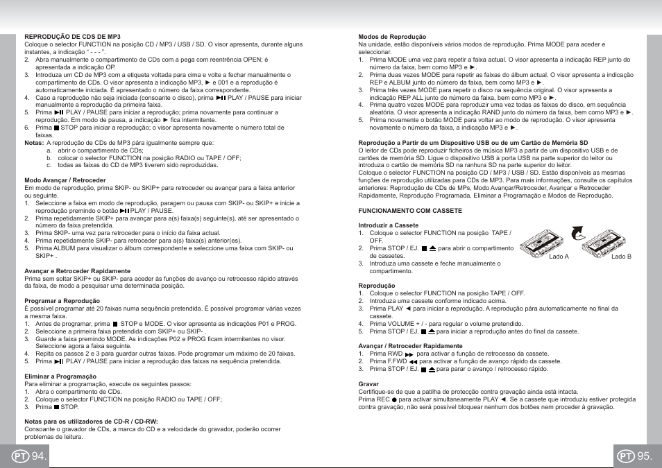 Elta 6733_im p094,95_pt.pdf | Elta 6733 User Manual | Page 48 / 99