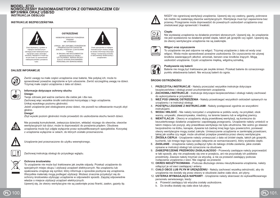 Elta 6733_im p100,101_pl.pdf | Elta 6733 User Manual | Page 51 / 99