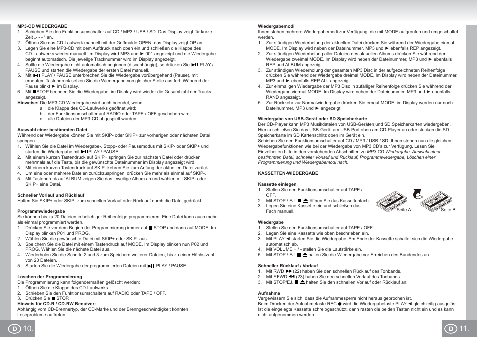 Elta 6733_im p010,11_d.pdf | Elta 6733 User Manual | Page 6 / 99
