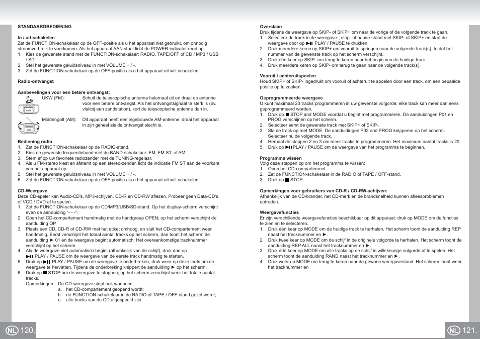 Elta 6733_im p120,121_nl.pdf | Elta 6733 User Manual | Page 61 / 99
