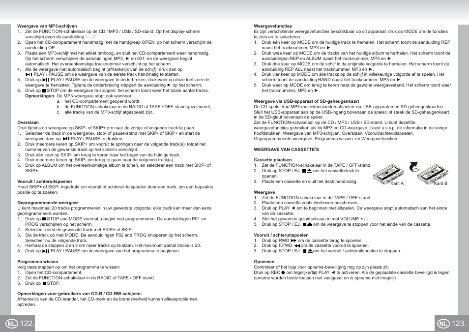 Elta 6733_im p122,123_nl.pdf | Elta 6733 User Manual | Page 62 / 99