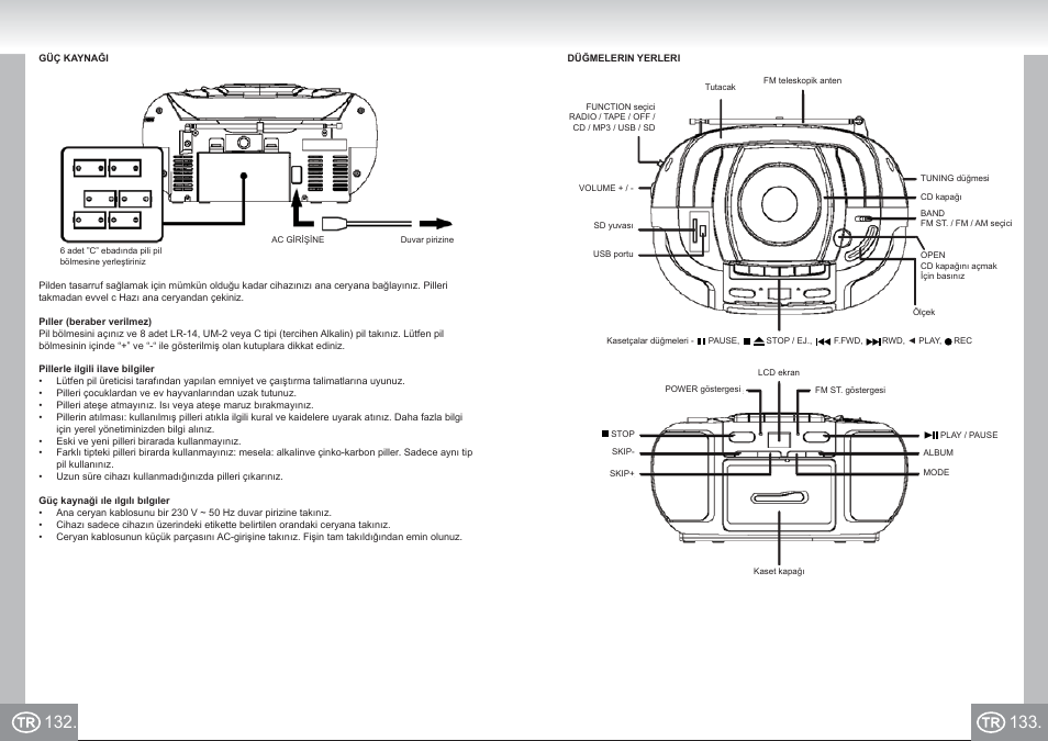 Elta 6733_im p132,133_tr.pdf | Elta 6733 User Manual | Page 67 / 99