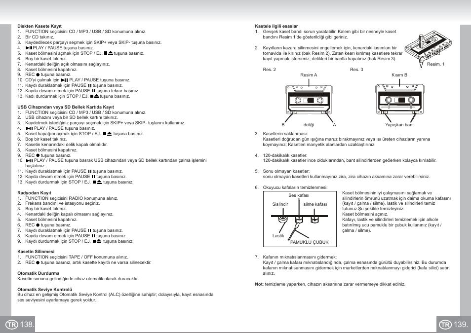 Elta 6733_im p138,139_tr.pdf | Elta 6733 User Manual | Page 70 / 99