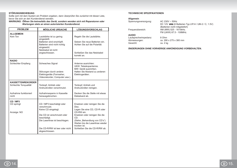 Elta 6733_im p014,15_d.pdf | Elta 6733 User Manual | Page 8 / 99