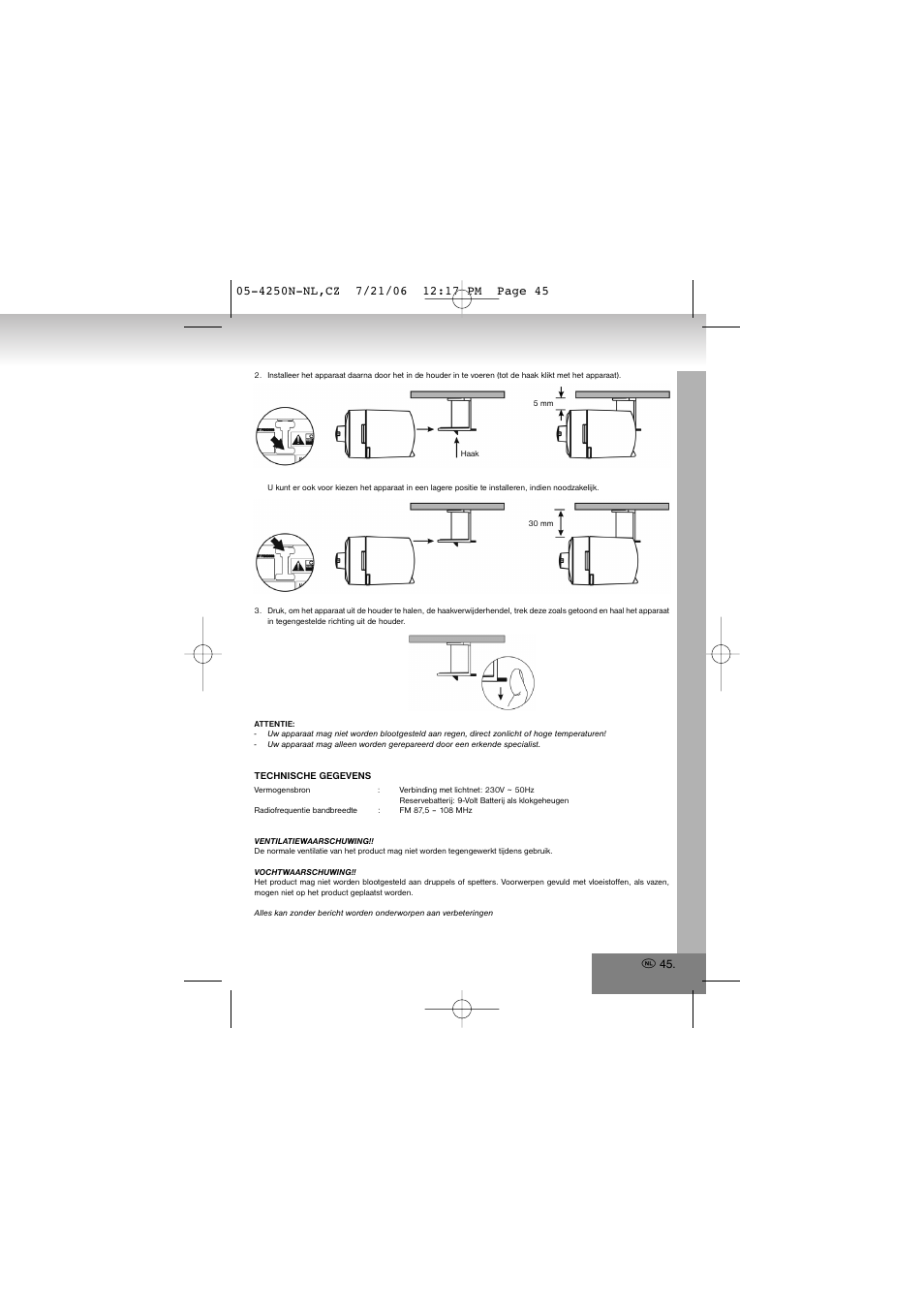 Elta 4250N User Manual | Page 45 / 57
