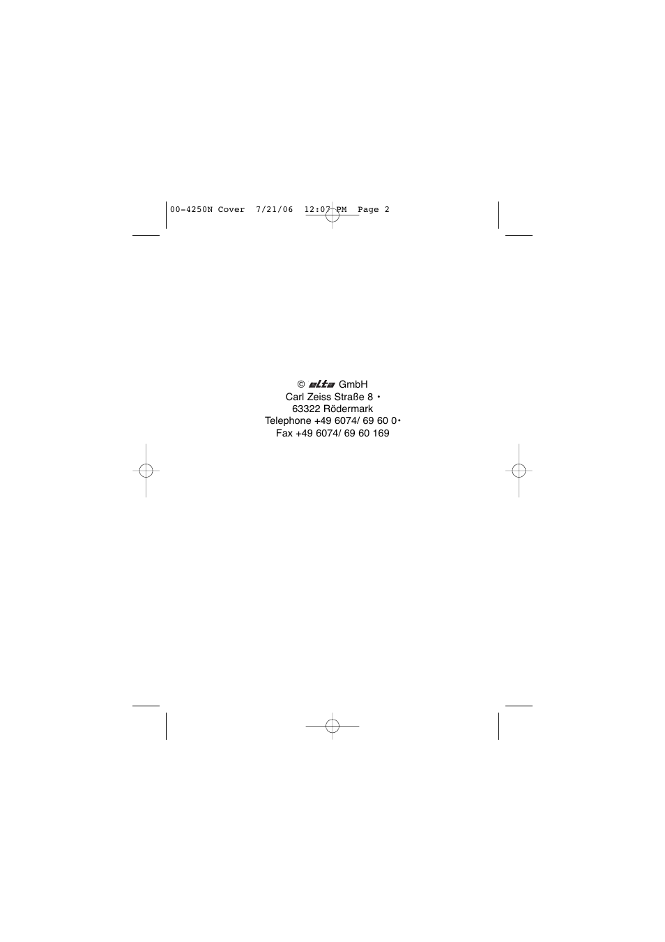 4250n.pdf | Elta 4250N User Manual | Page 57 / 57
