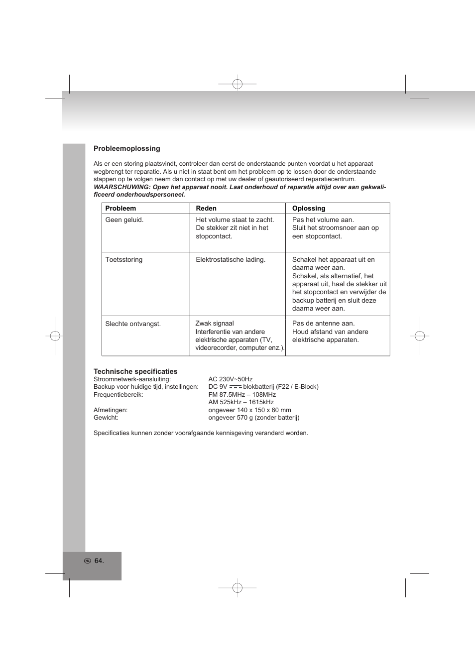 Elta 4569 User Manual | Page 64 / 100