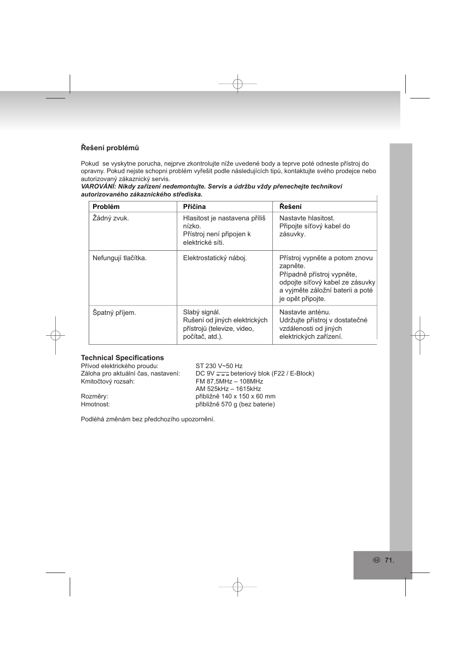 Elta 4569 User Manual | Page 71 / 100