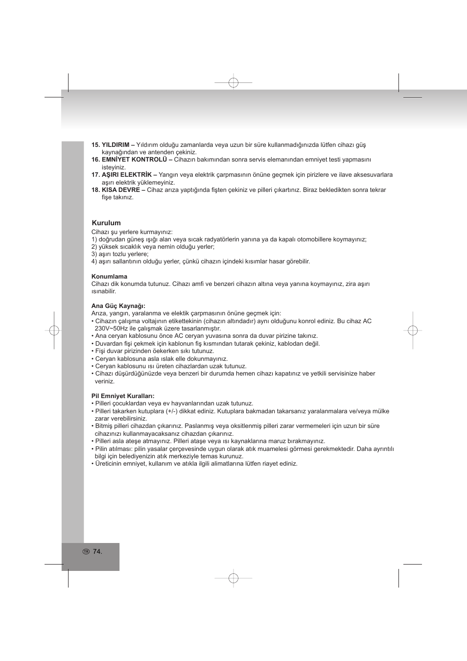 Elta 4569 User Manual | Page 74 / 100