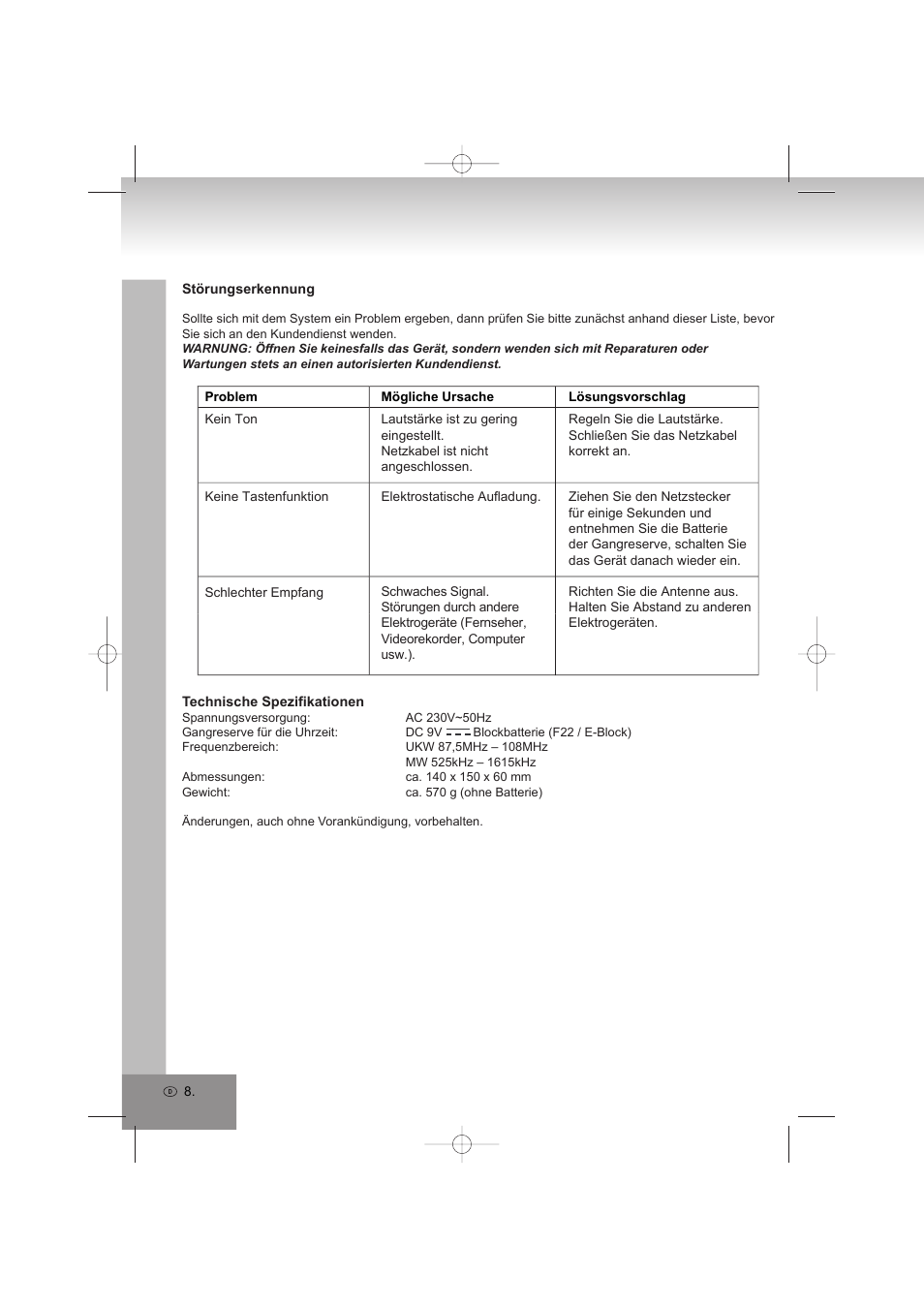 Elta 4569 User Manual | Page 8 / 100