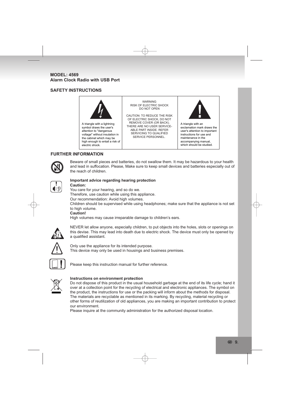 Elta 4569 User Manual | Page 9 / 100