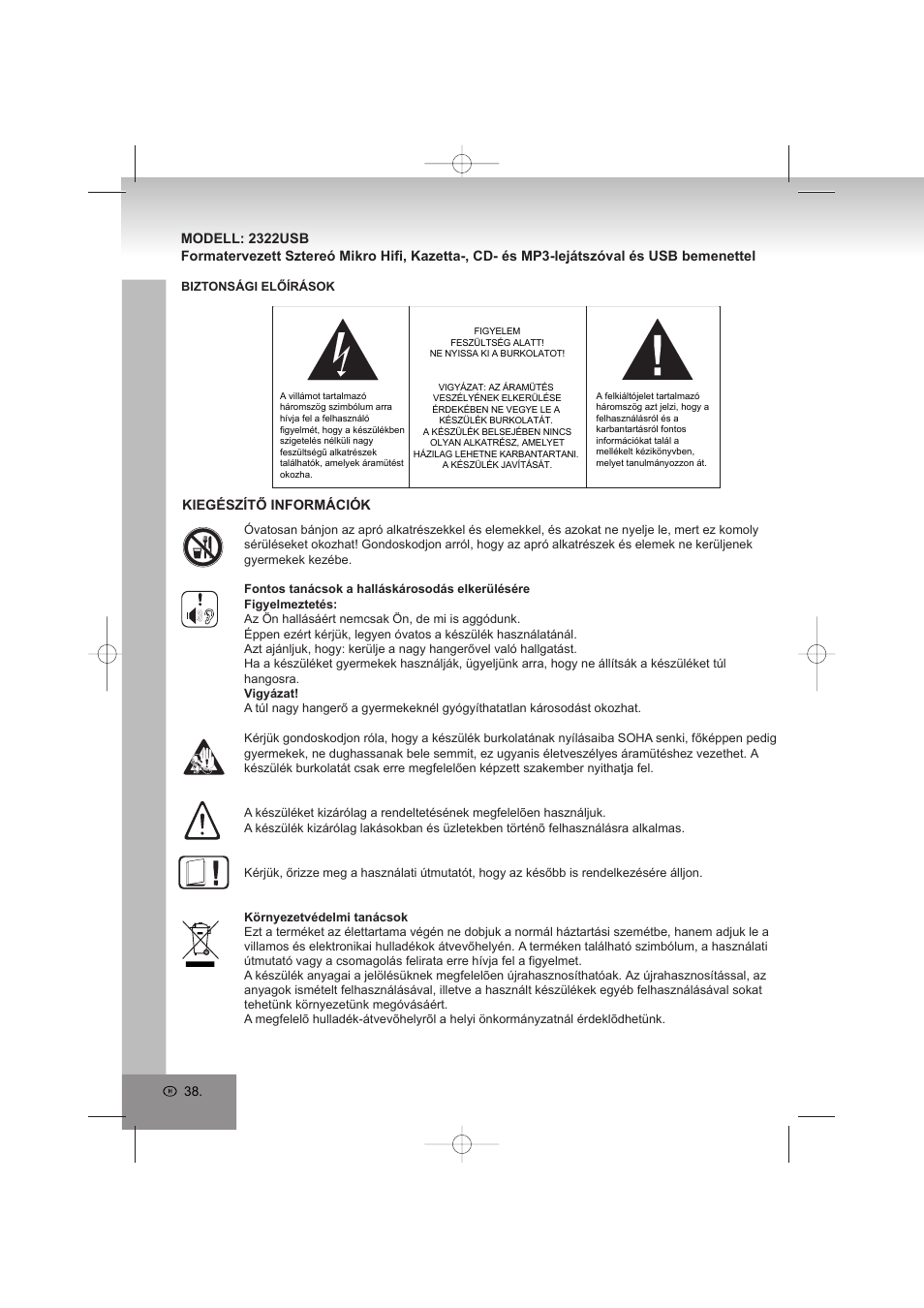 Elta 2322USB User Manual | Page 38 / 170