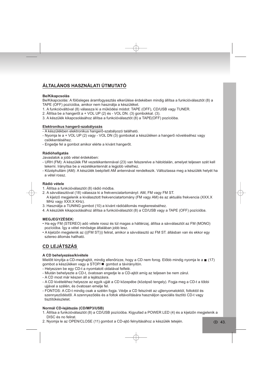 Elta 2322USB User Manual | Page 43 / 170