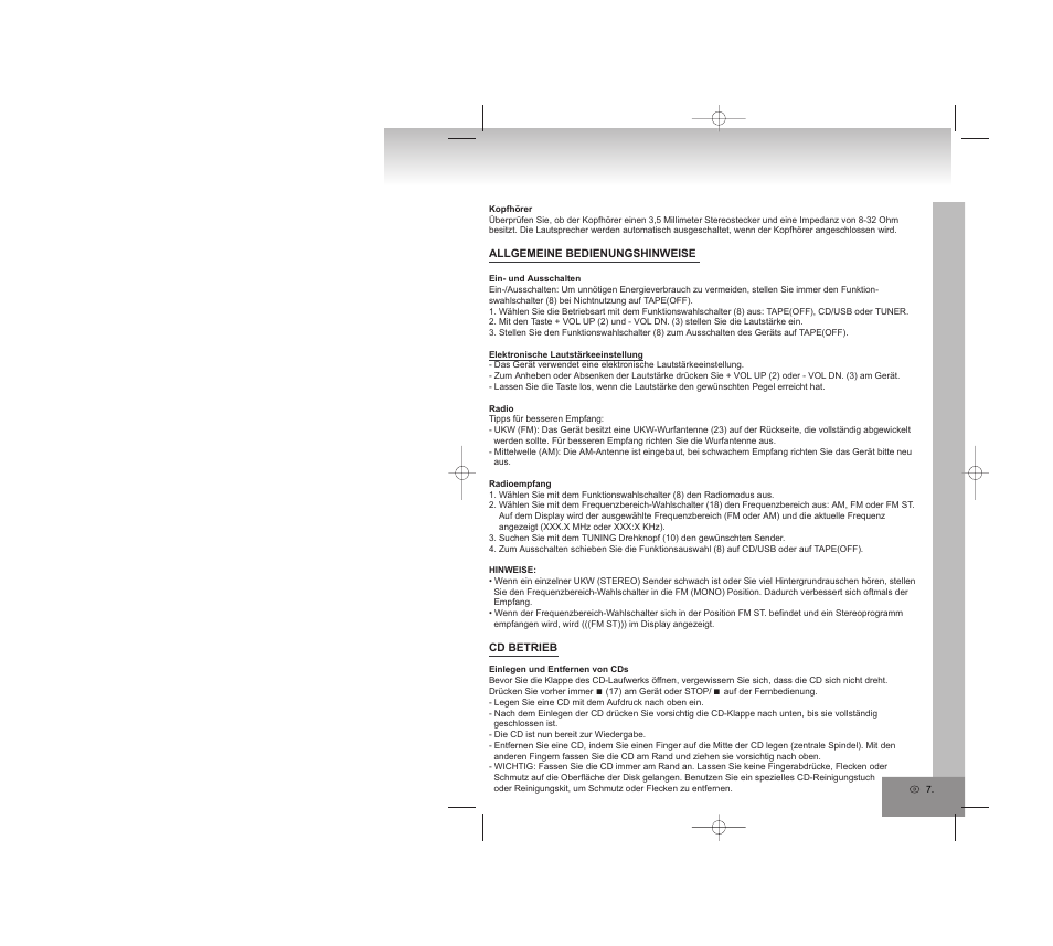 Elta 2322USB User Manual | Page 7 / 170