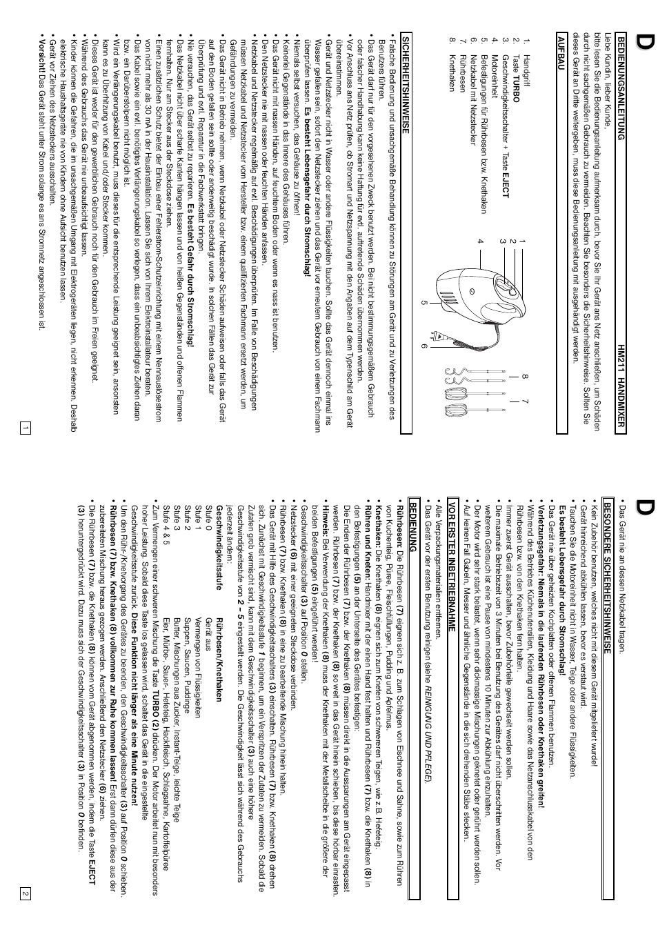 Elta HM211 User Manual | Page 2 / 22