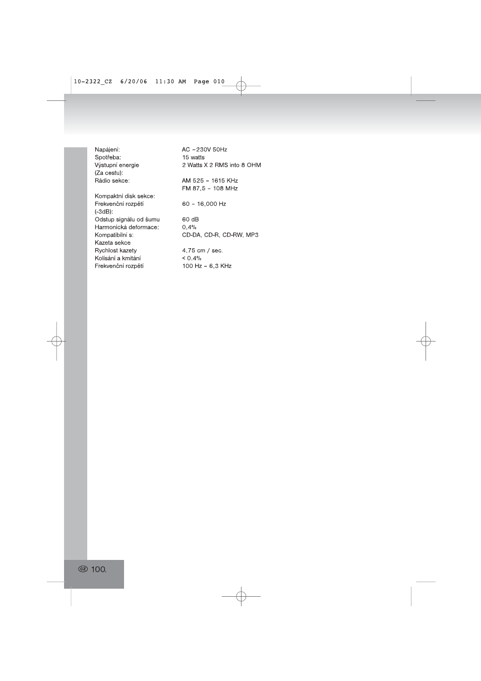 Elta 2322 User Manual | Page 100 / 112