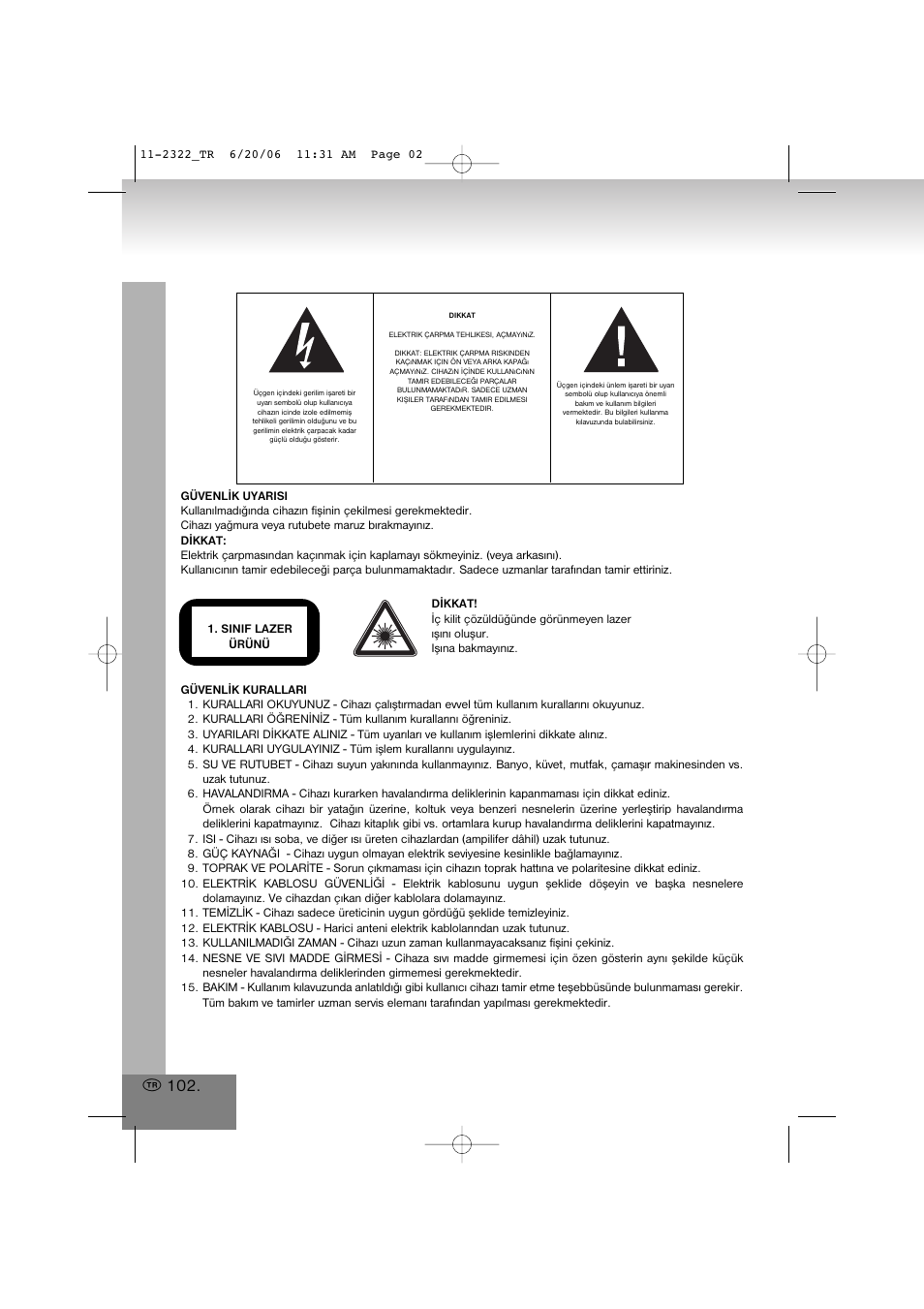 Elta 2322 User Manual | Page 102 / 112