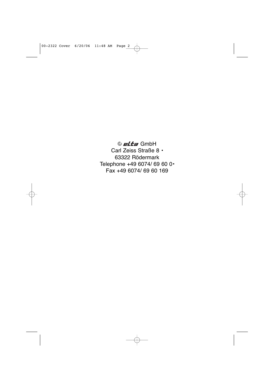 Elta 2322 User Manual | Page 112 / 112
