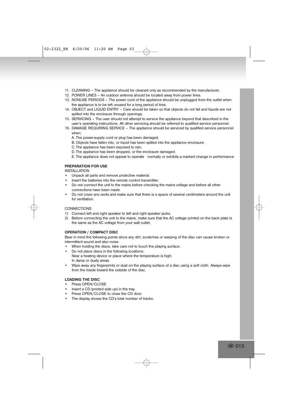 Elta 2322 User Manual | Page 13 / 112