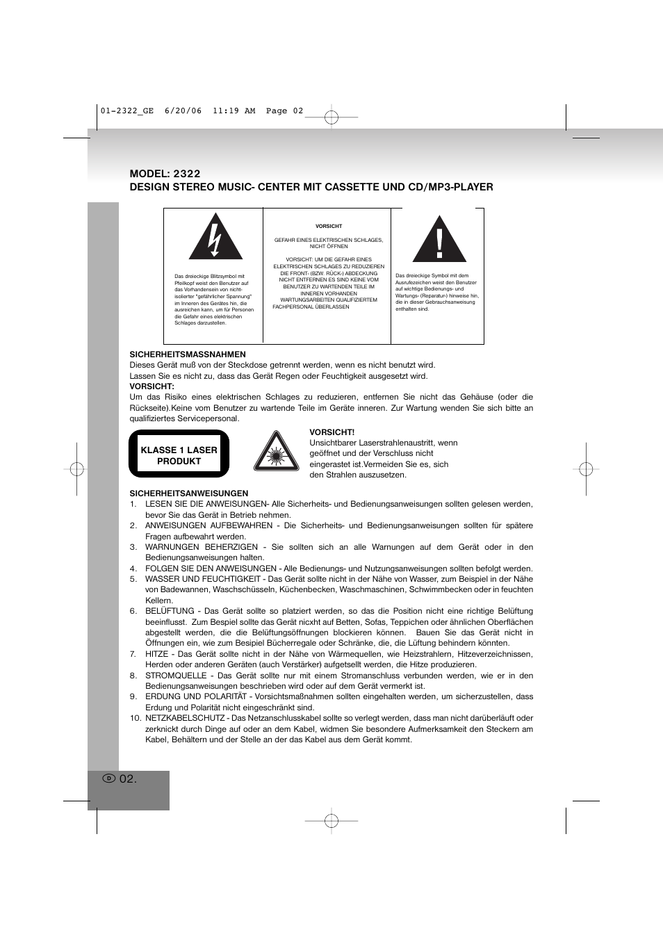 Elta 2322 User Manual | Page 2 / 112