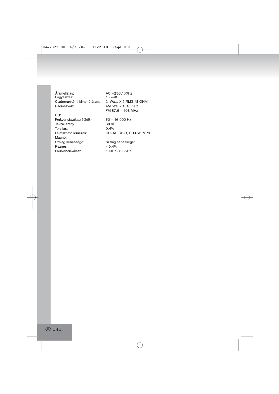 Elta 2322 User Manual | Page 40 / 112