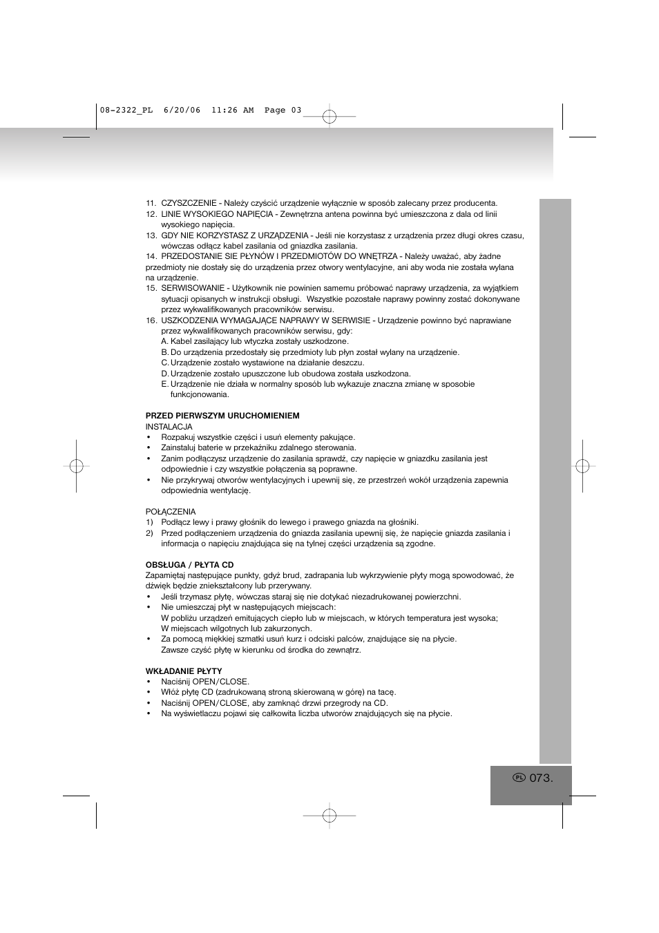 Elta 2322 User Manual | Page 73 / 112