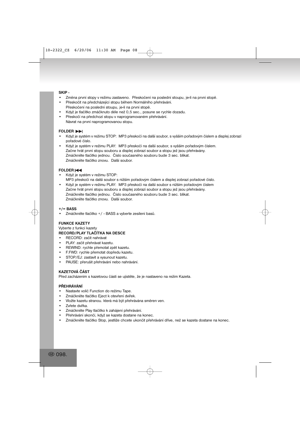 Elta 2322 User Manual | Page 98 / 112