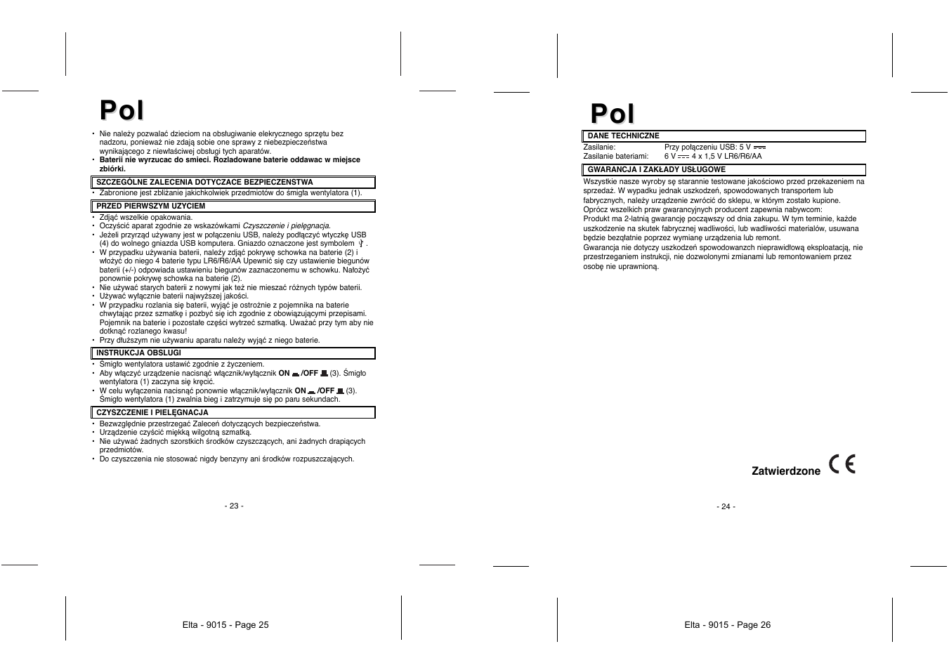 Elta 9015 User Manual | Page 13 / 16
