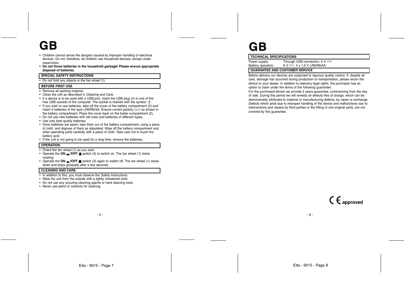 Elta 9015 User Manual | Page 4 / 16