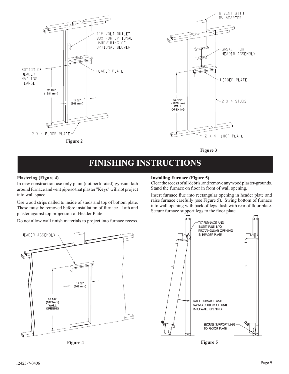 Finishing instructions | Empire Products GWT-25-2 User Manual | Page 9 / 20