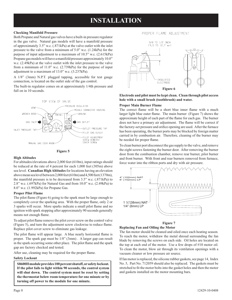 Installation | Empire Products FAW-55IP User Manual | Page 8 / 20