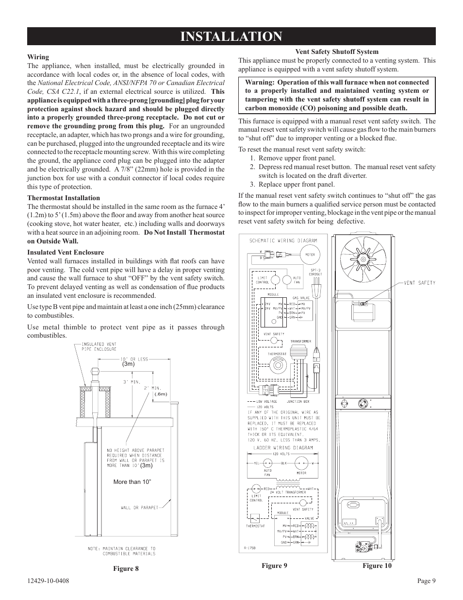 Installation | Empire Products FAW-55IP User Manual | Page 9 / 20