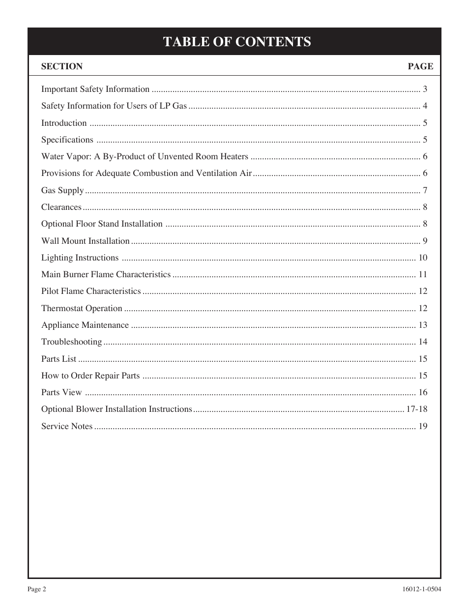 Empire Products BF-30-2 User Manual | Page 2 / 20