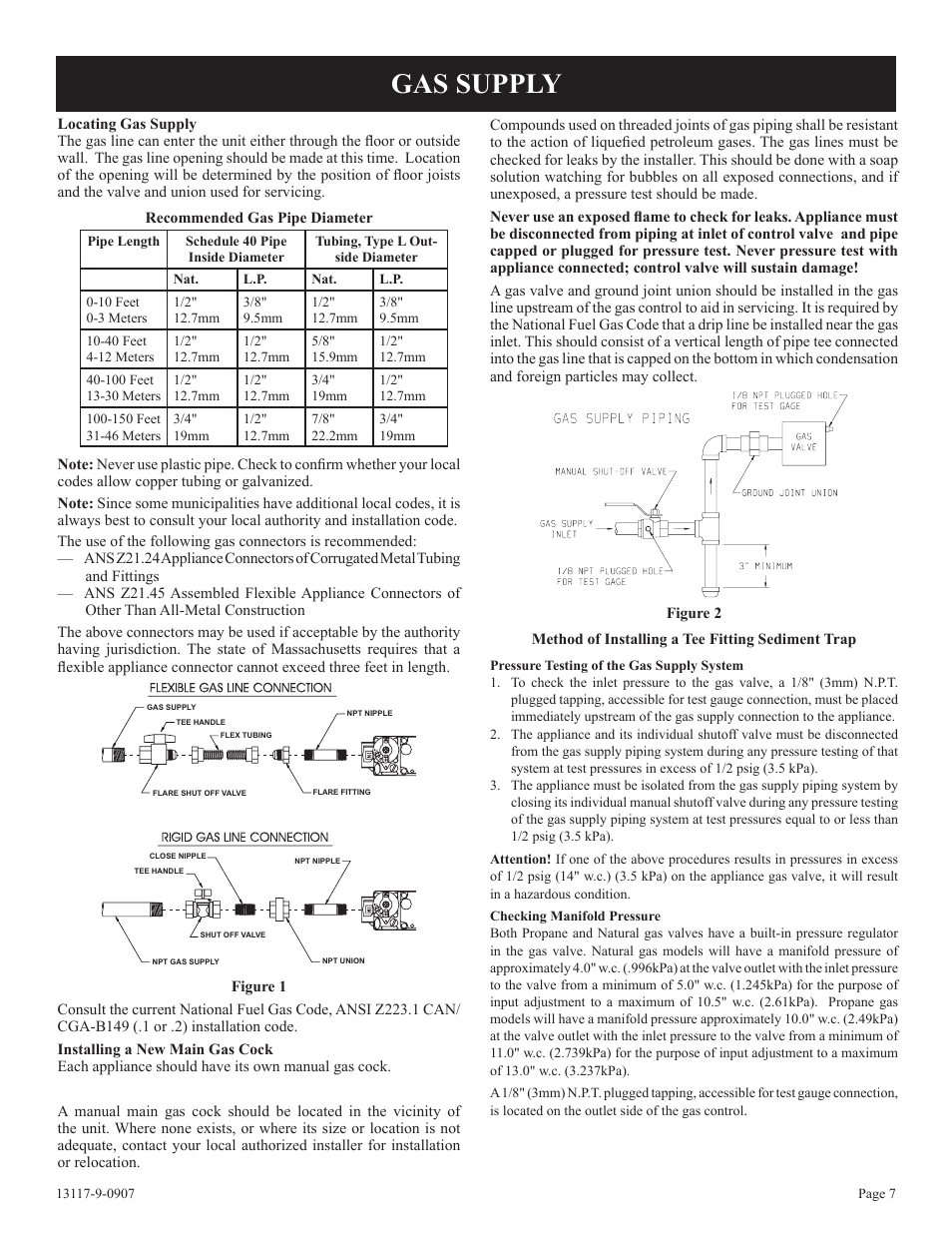 Gas supply | Empire Products DV-25T-1 User Manual | Page 7 / 20