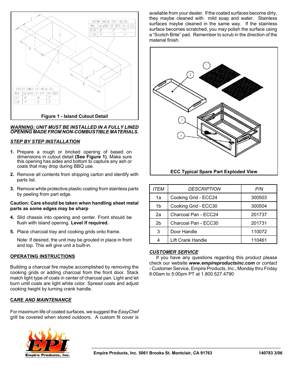 Empire Products ECC24 User Manual | Page 2 / 2