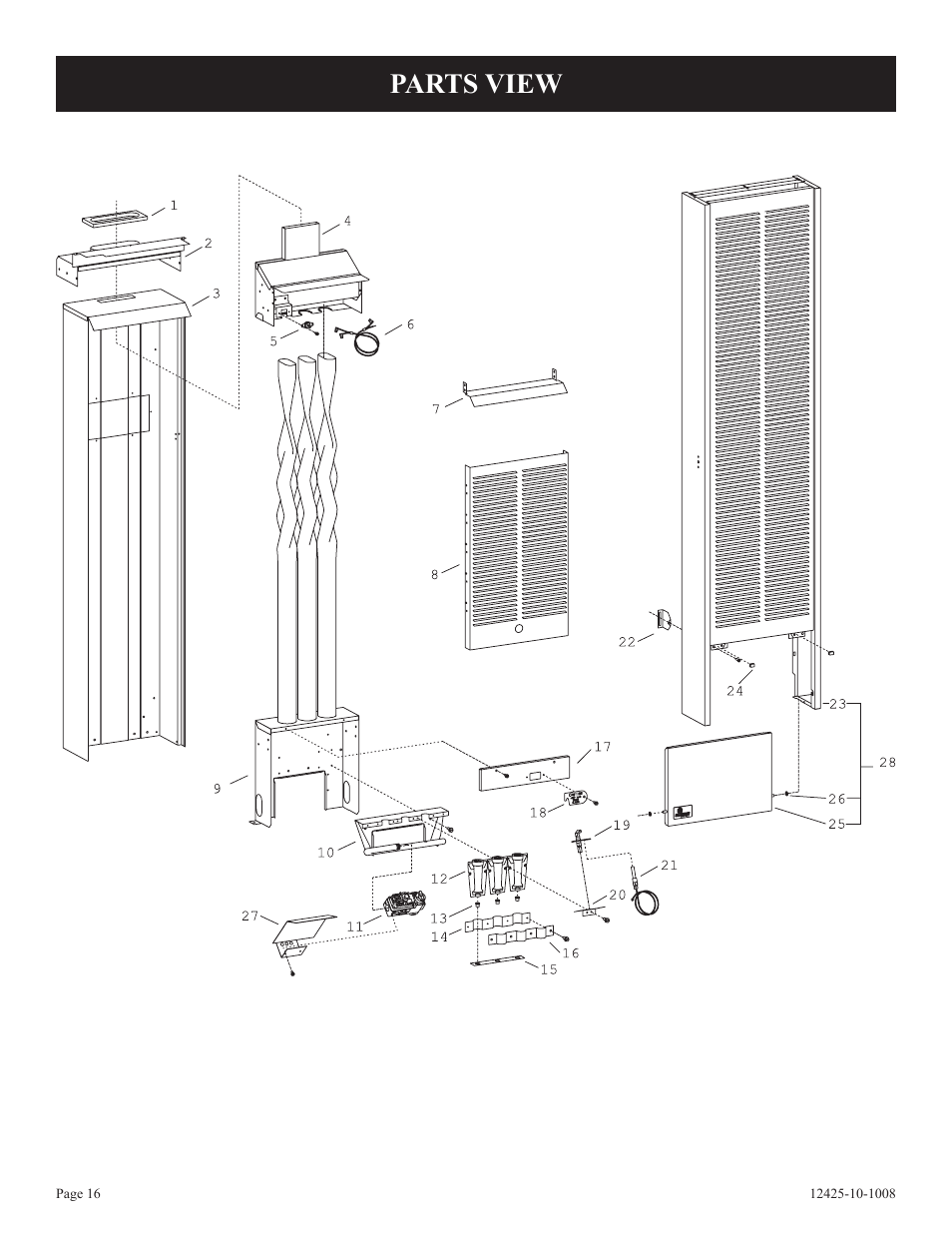 Parts view | Empire Products GWT-35-2(SG User Manual | Page 16 / 60