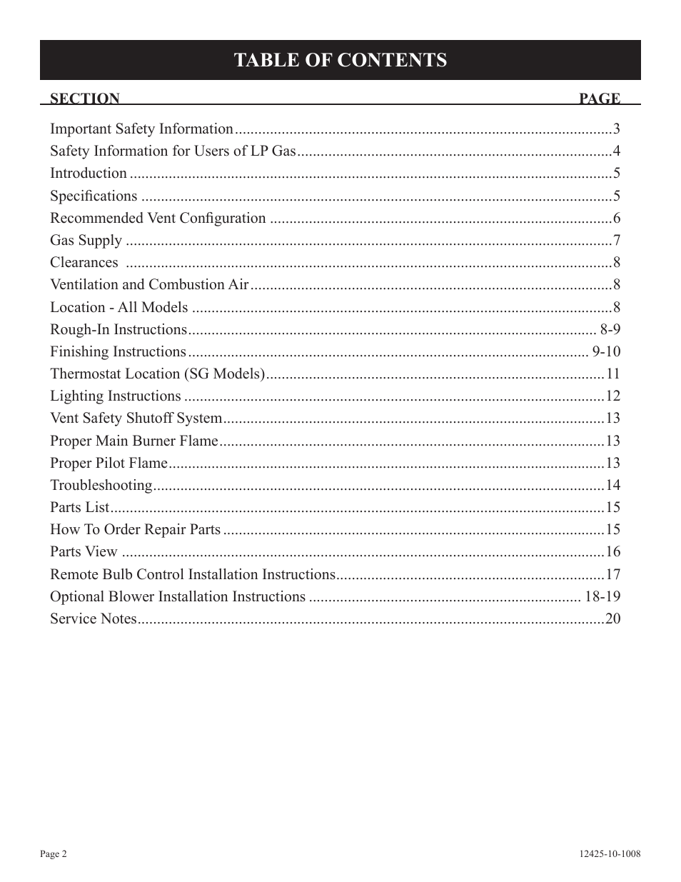 Empire Products GWT-35-2(SG User Manual | Page 2 / 60