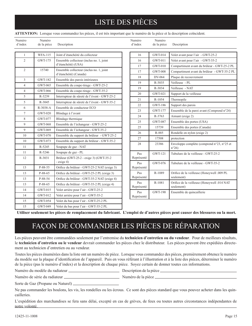 Empire Products GWT-35-2(SG User Manual | Page 35 / 60