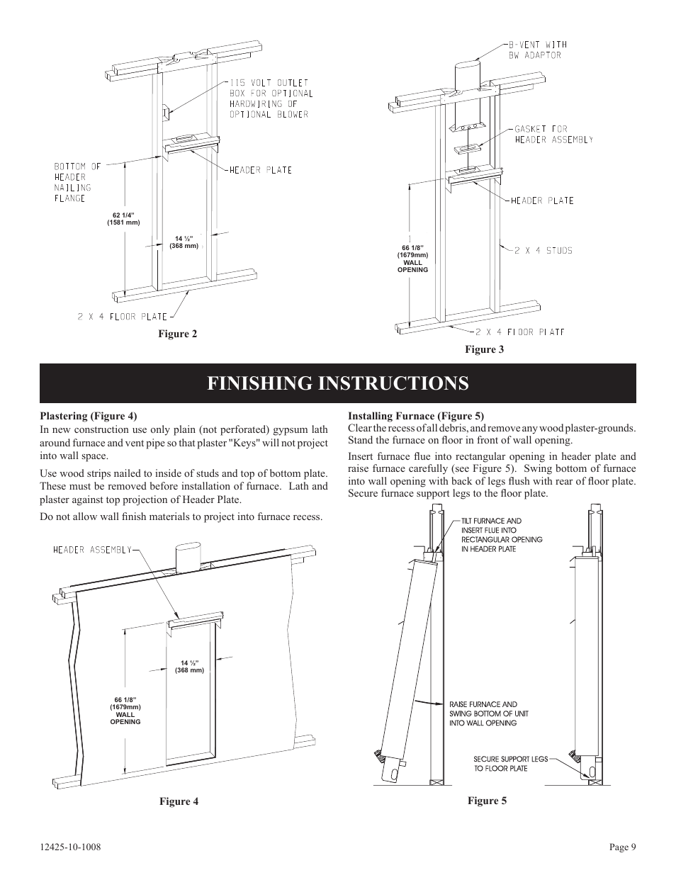 Finishing instructions | Empire Products GWT-35-2(SG User Manual | Page 9 / 60