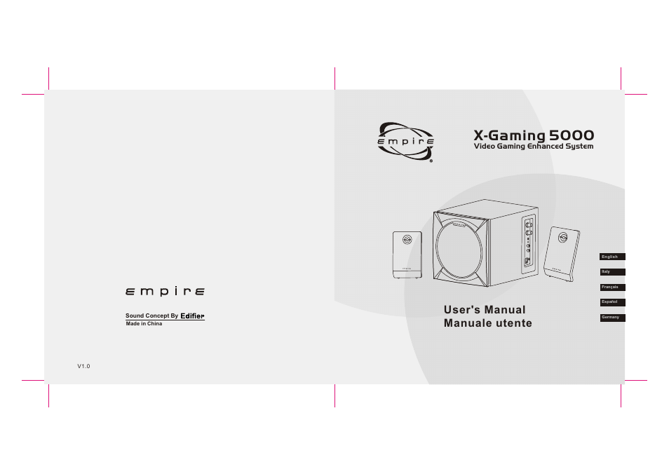 Empire Products X-GAMING 5000 User Manual | 14 pages