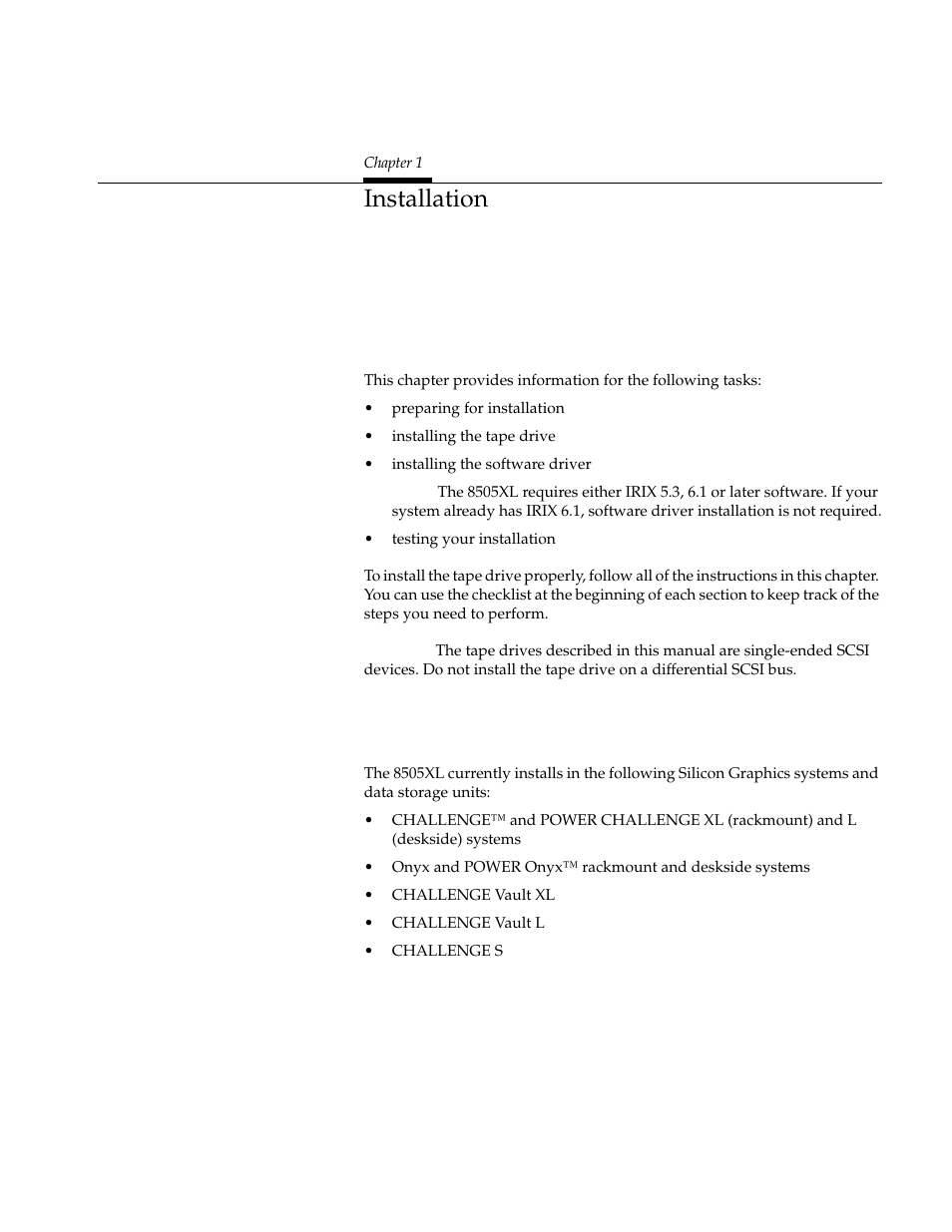 Installation | Exabyte 8505XL User Manual | Page 11 / 42