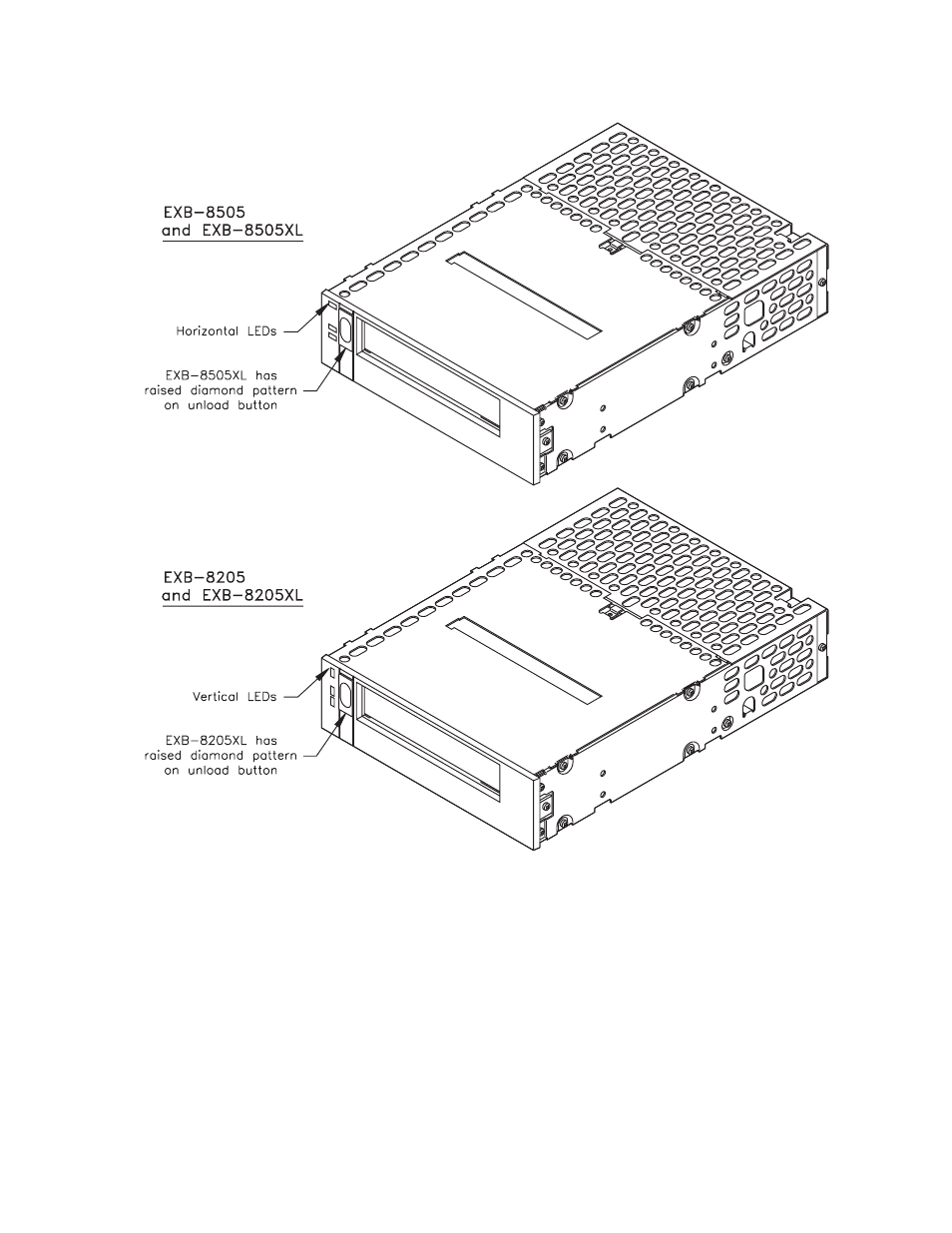 Table 1-1, Comparison of tape drive features -4 | Exabyte EXB-8505 8mm User Manual | Page 17 / 124